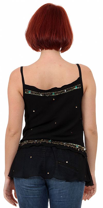 beaded spaghetti straps