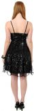 Sequined Glittery Silk Prom Little Black Dress back