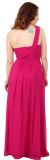Bejeweled One Shoulder Long Formal Bridesmaid Dress back