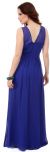 Semi Sheer Top Chiffon Long Formal Bridesmaid Dress back in Royal Blue