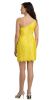 One Shoulder Two Tone Dress with Asymetical Hemline back