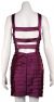 Horizontal Pleat Tiered Short Party Dress back in Plum