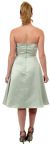 Strapless Satin Short Evening Dress back