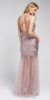 Long Embellished Halter Tulle Prom Dress back in Rose