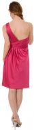 Bridal Satin One Shoulder Cocktail Dress back in Fuchsia