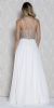 V-neck Beaded Lace Bodice Long Formal Prom Dress back