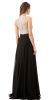 Jewel Bodice Chiffon Skirt Long Formal Prom Dress back