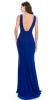 V-neck Sequins Accent Fitted Long Formal Evening Dress back