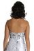 Tube Top Black Beadwork on White Formal Prom Dress back