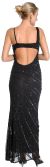 Striped Sequin Beaded Formal Evening Dress back in Black