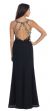 Bejeweled Strappy Back Long Formal Prom Dress back