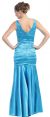 Shirred Formal Evening Dress with Flared Bottom back