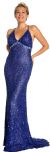 Main image of Criss-Crossed Formal Dress with Open Back