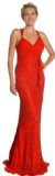 Main image of Wrap Style Shirred Bodice Formal Dress with Flared Bottom