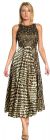 Formal Dress with Free Flowing Checkered Skirt in alternative view