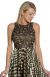 Formal Dress with Free Flowing Checkered Skirt in closeup