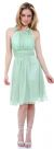 Main image of Empire Cut Shirred Knee Length Bridesmaid Party Dress