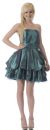 Main image of Strapless Baby Doll Party Dress with Cascading Ruffled Skirt