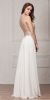 Mesh Beaded Bodice Long Chiffon Formal Evening Dress in an alternative image