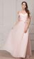 Spaghetti Straps Cold-shoulder Long Bridesmaid Dress in Blush