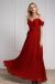 Main image of Spaghetti Straps Cold-shoulder Long Bridesmaid Dress