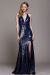 Main image of Sequinned Shimmering Halter Neck Prom Formal Gown