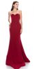 Strapless Sweetheart Neck Floor Length Formal Evening Dress in Red