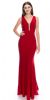 Main image of V-neck Sequins Accent Fitted Long Formal Evening Dress