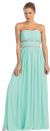 Main image of Strapless Empire Cut Ruched Long Formal Prom Dress 