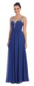 V-Neck Bejeweled Bust & Shoulders Long Formal Evening Dress in an alternative image