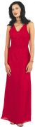 Beaded Formal Full Length Evening Dress in Red color