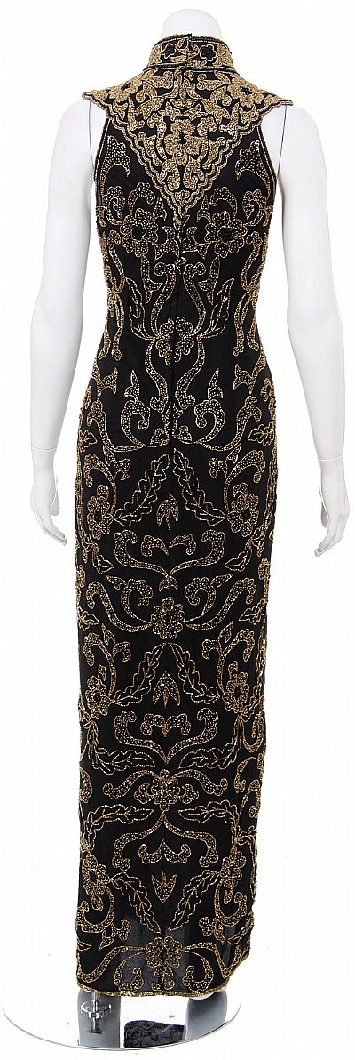 hand beaded cocktail dress