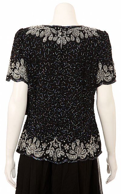 Hand Beaded Asymmetrical Formal Blouse rsb01