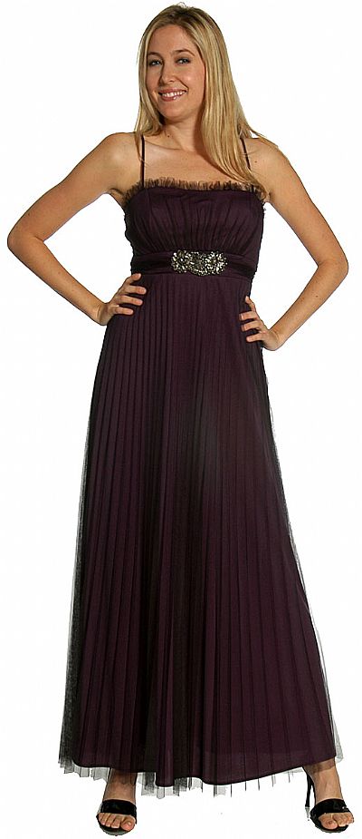 Empire Cut English Net Formal Dress 11111