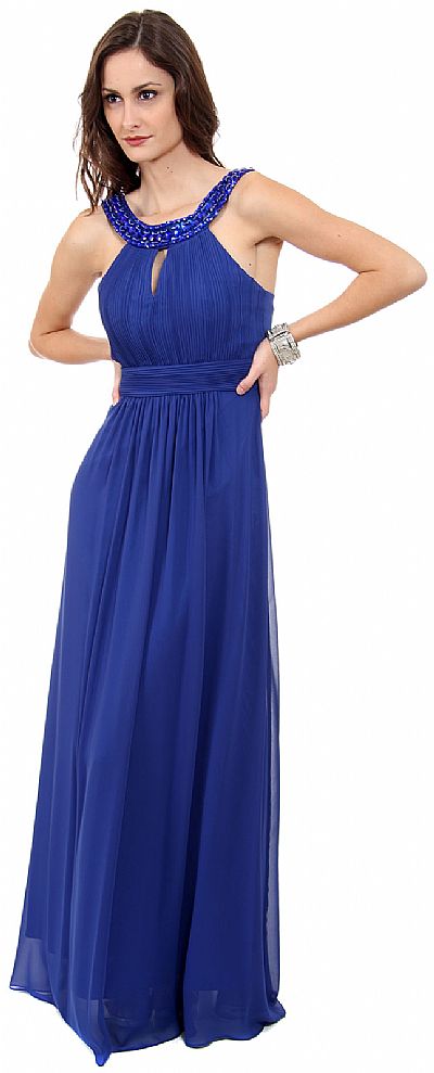 Roman Inspired Long Formal Dress 11291