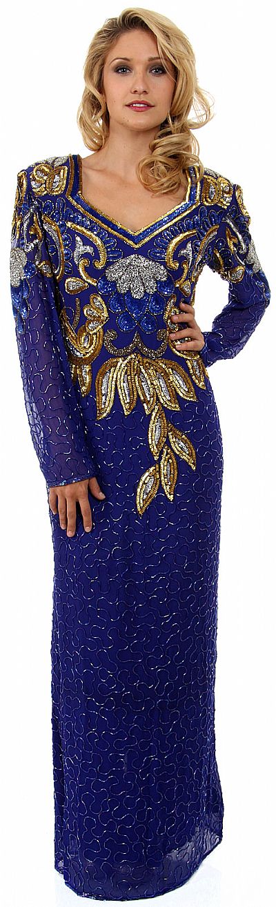 full neck gown