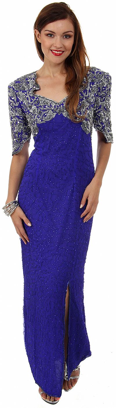 full sleeve sequin gown