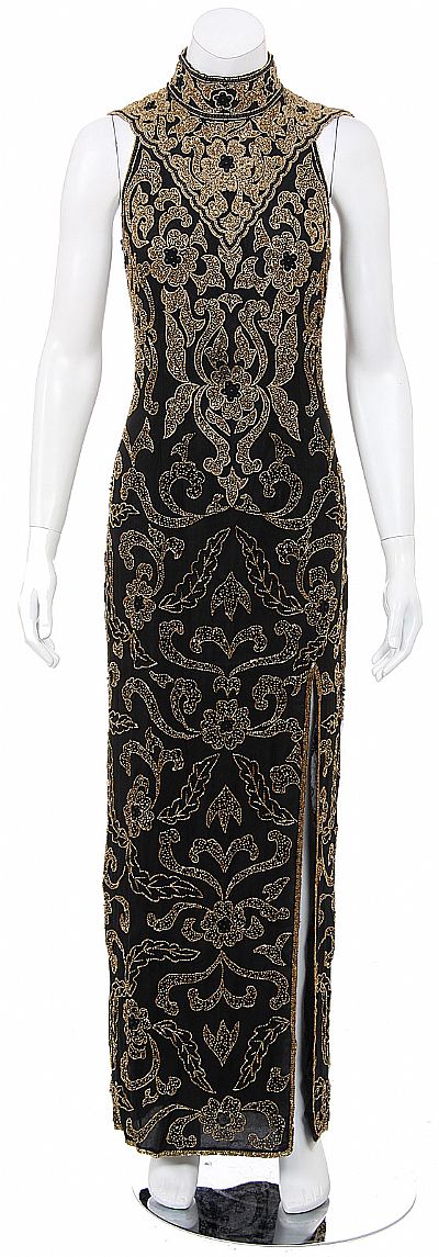 hand beaded cocktail dress