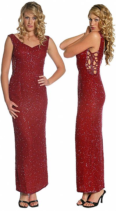 low back evening gown