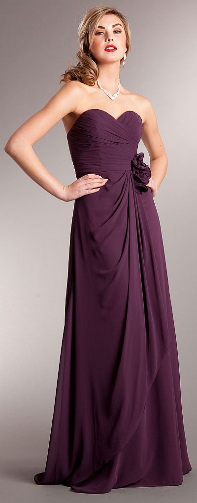 Pleated Wrap Style Floral Long Formal Bridesmaid Dress a626