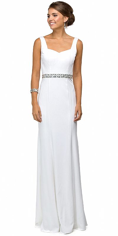 wide neck gown